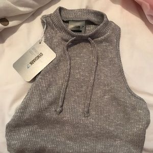 Gymshark grey slounge crop top